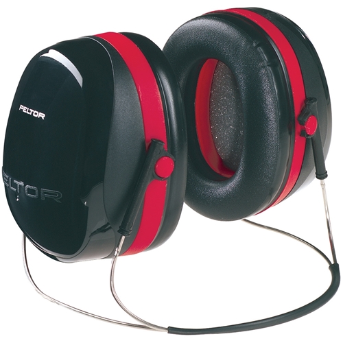 Orejera Optime 105 Con Aro Detras de Cuello NRR 29 dB Color Negro                 